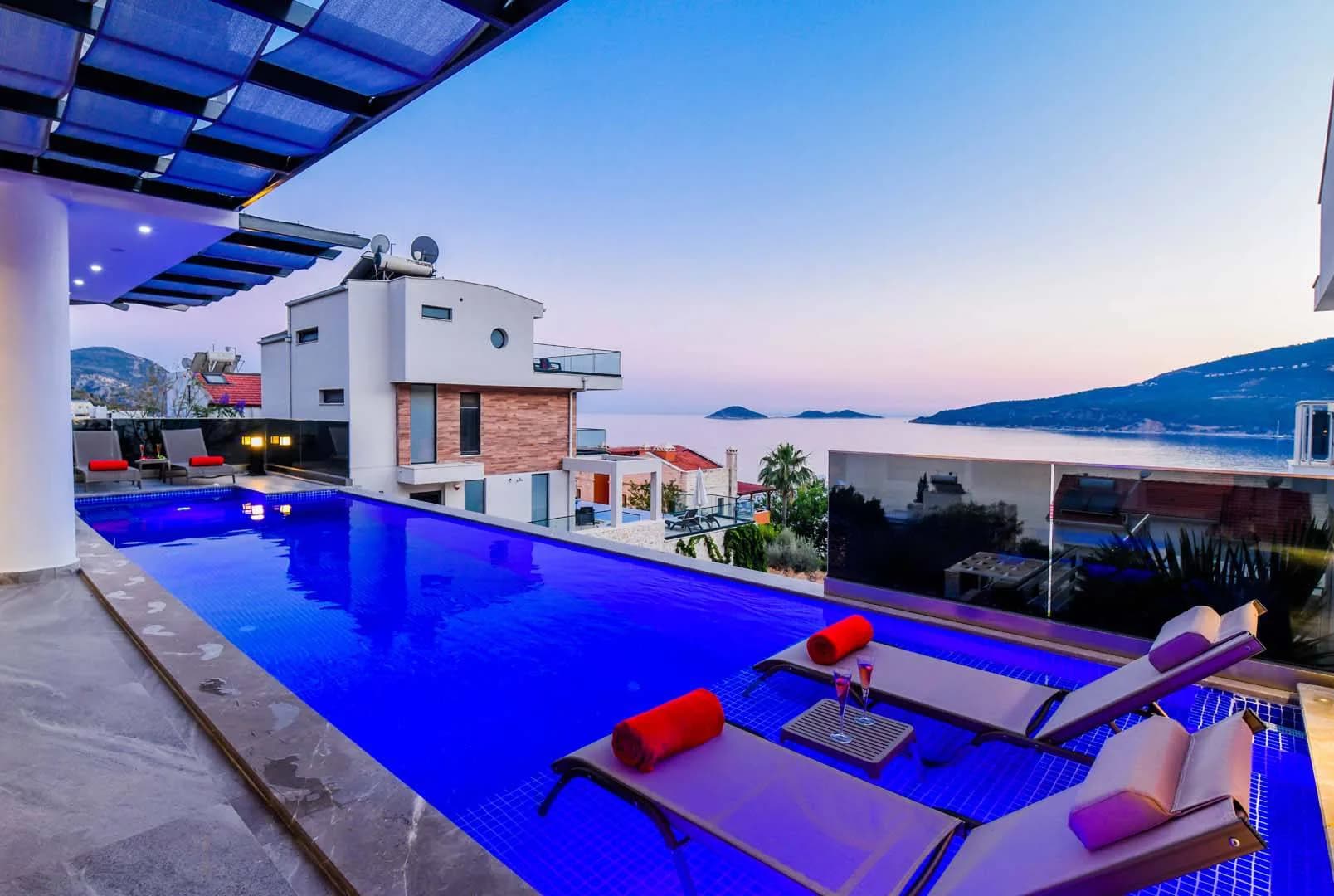 Kaş Kalkan'da Deniz Ve Doğa Manzaralı, Özel Havuzlu, Modern Villa görsel 3