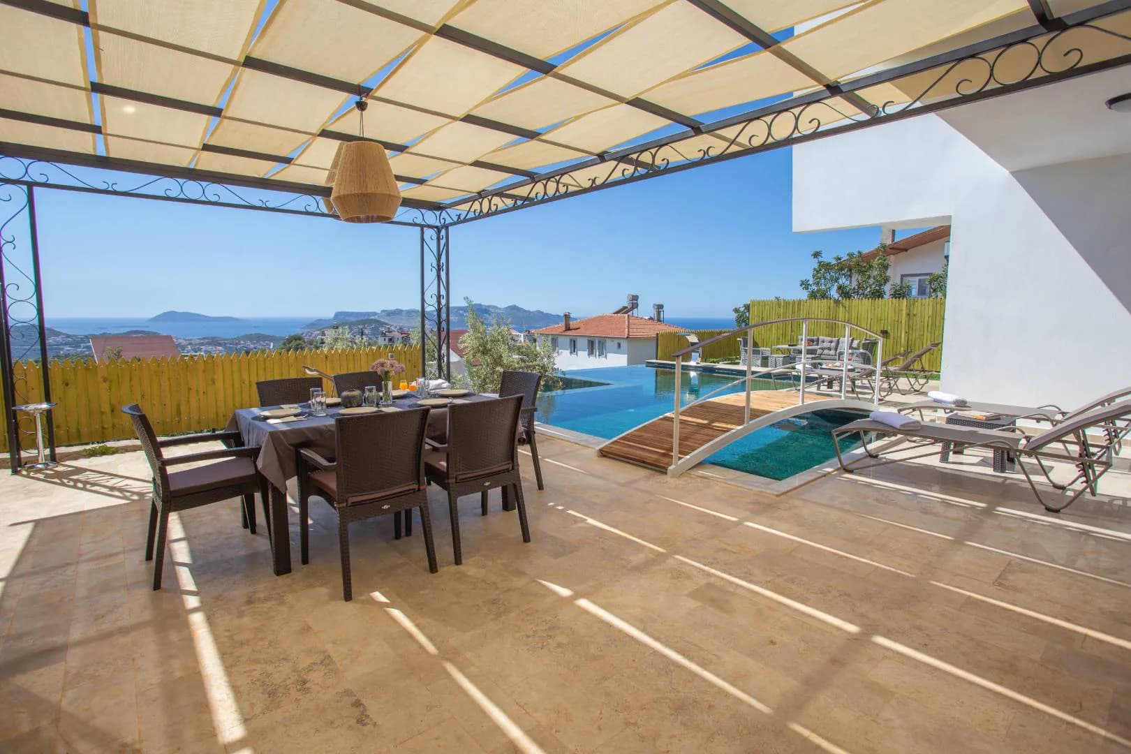 Kaş Gökseki'de Deniz Manzaralı, Özel Havuzlu, Lüks Villa görsel 2