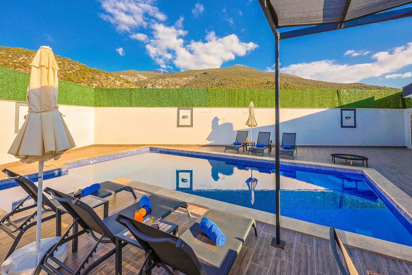 Kaş Çavdır'da Eşsiz Doğa Manzaralı, Özel Havuzlu, Lüks Villa görsel 3