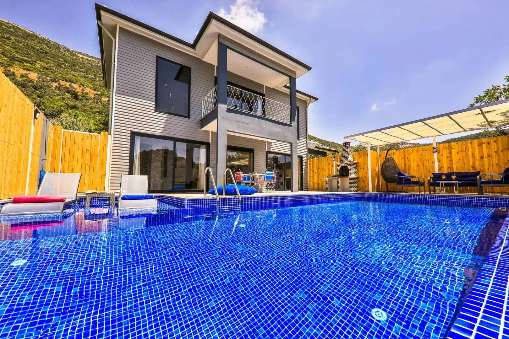 Antalya Kalkan'da Muhteşem Doğada, Özel Havuzlu, Balayı Villası görsel 2