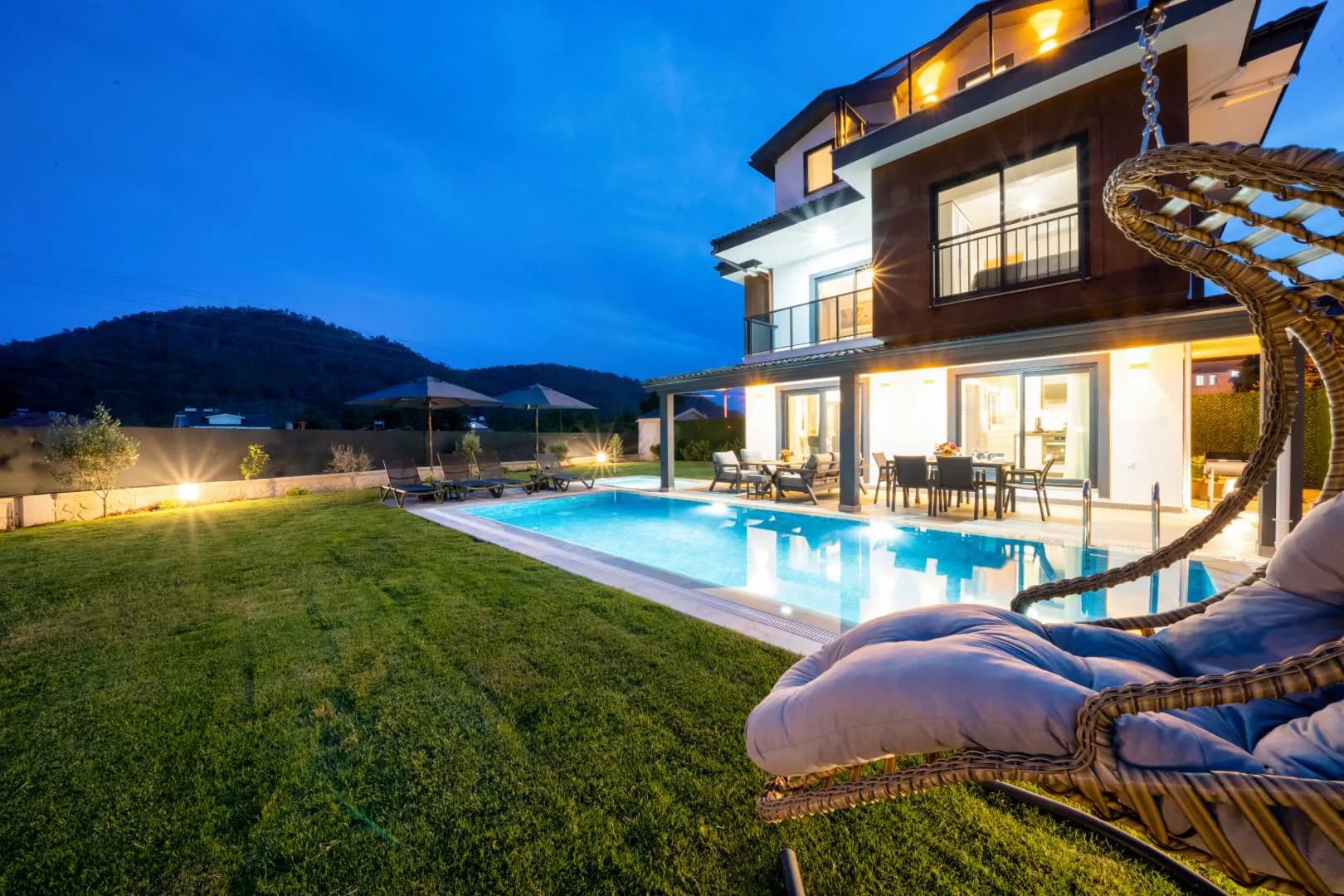 Fethiye İnlice'de Doğa İçerisinde, Özel Havuzlu, Kiralık Villa görsel 2