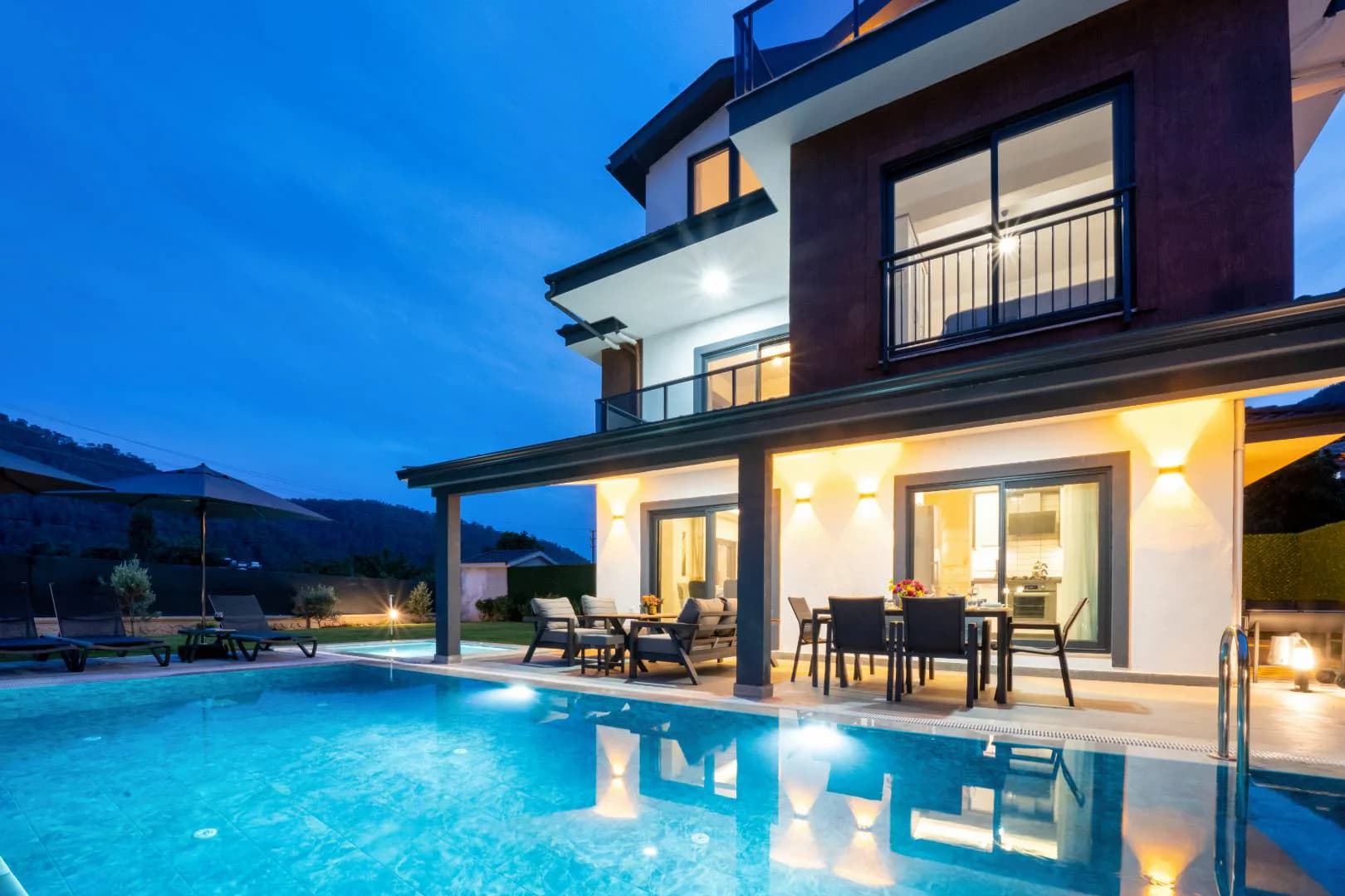 Fethiye İnlice'de Doğa İçerisinde, Özel Havuzlu, Kiralık Villa görsel 3