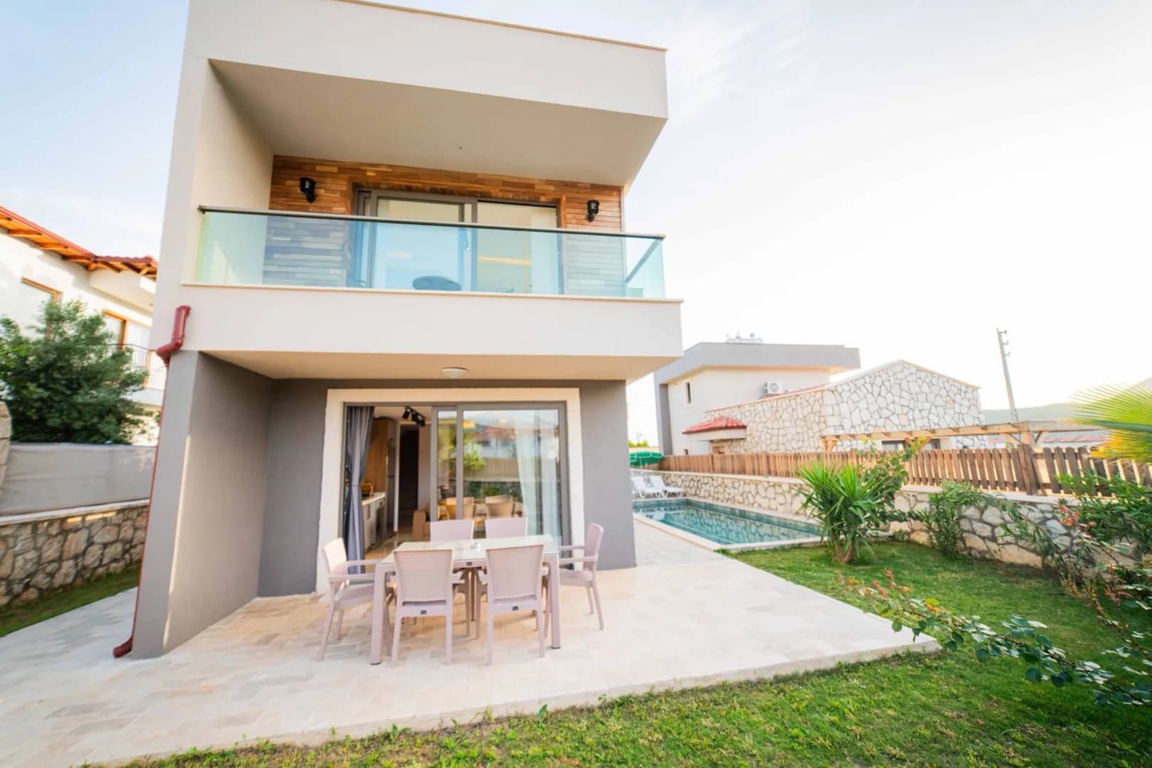 Kaş Andifli'de Harika Tasarımlı, Özel Havuzlu, 3+1 Villa görsel 2