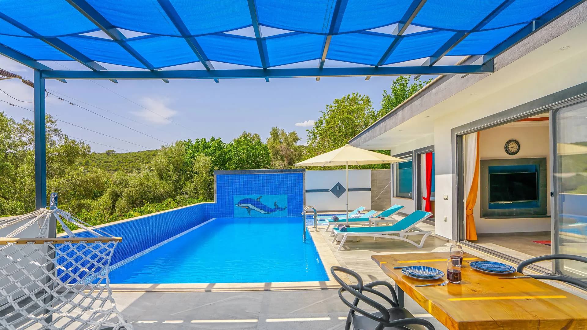 Kaş Üzümlü'de Doğa İle İç İçe, Özel Havuzlu, Balayı Villası görsel 3