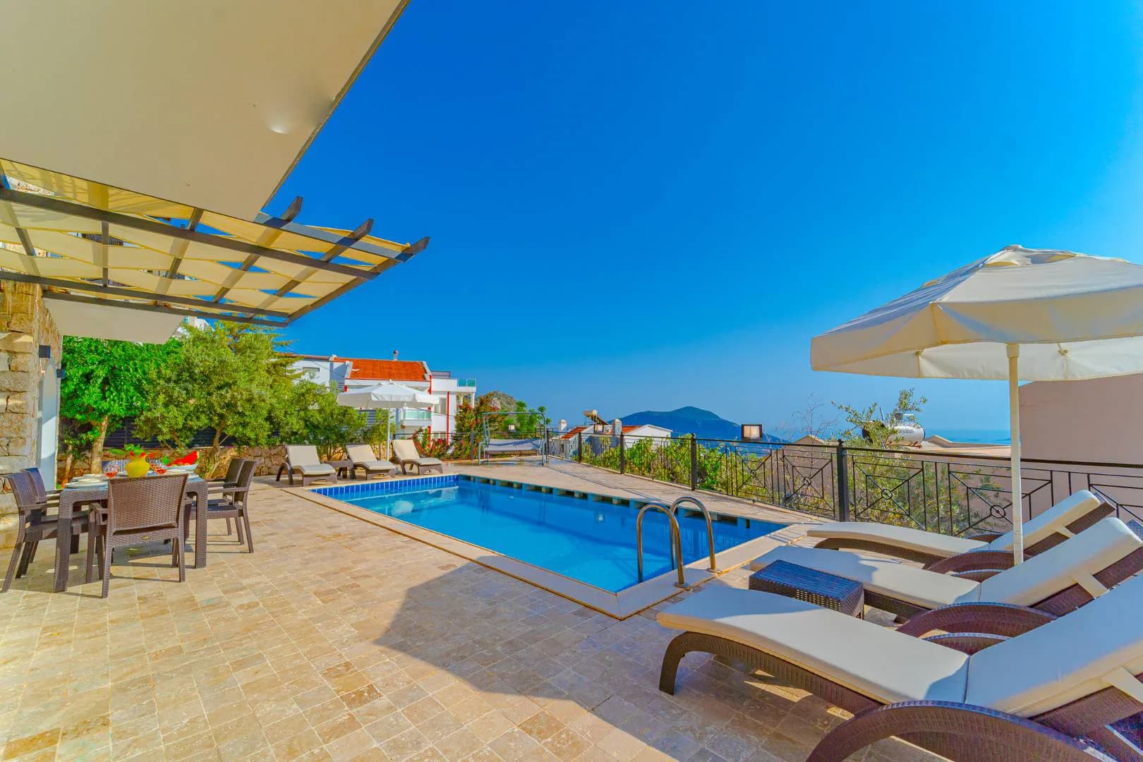 Kaş Kalkan'da Sonsuz Deniz Manzaralı, Özel Havuzlu, Modern Villa görsel 2