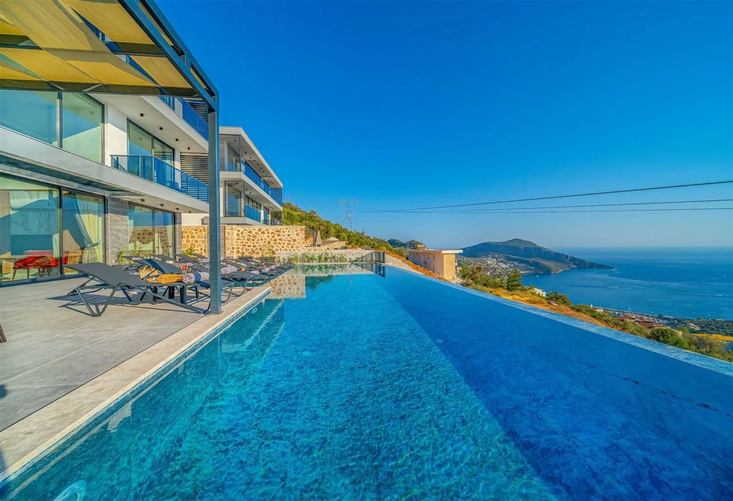 Kaş Kalkan'da Görkemli Deniz Manzaralı, Özel Havuzlu, 6+1 Villa görsel 2
