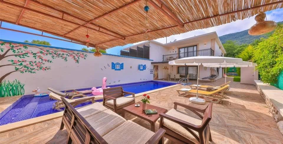 Kaş Çukurbağ'da Gözlerden Uzak, Isıtmalı Özel Havuzlu, Kiralık Villa görsel 2
