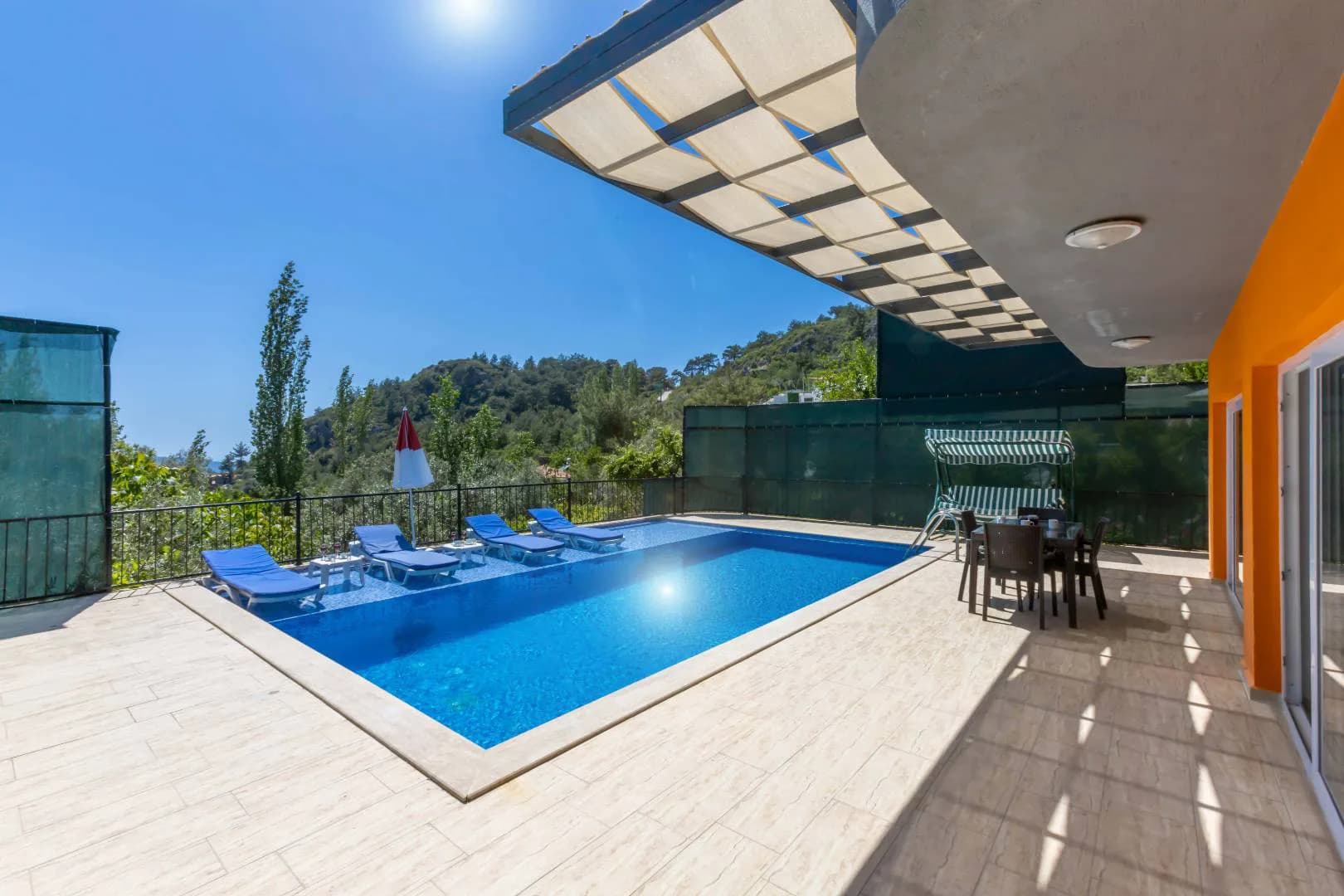 Kaş İslamlar'da Huzurlu Doğada, Özel Havuzlu, Modern Villa görsel 3