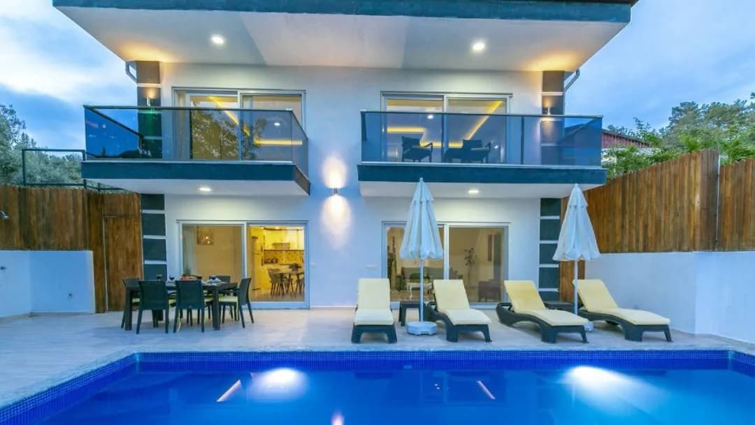Kaş İslamlar'da Doğa İle İç içe, Özel Havuzlu, Lüks Villa görsel 2