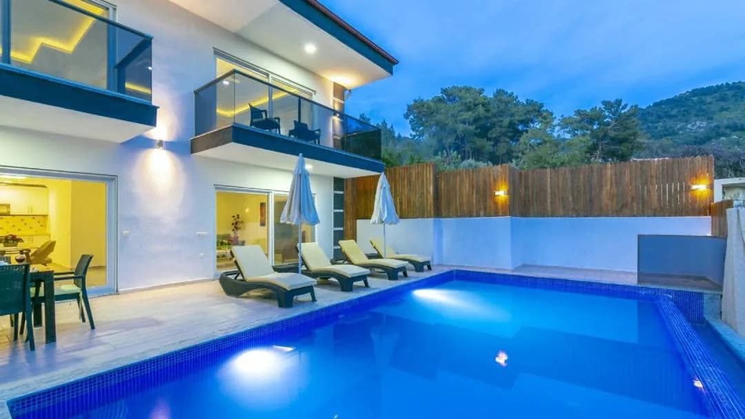 Kaş İslamlar'da Doğa İle İç içe, Özel Havuzlu, Lüks Villa görsel 3