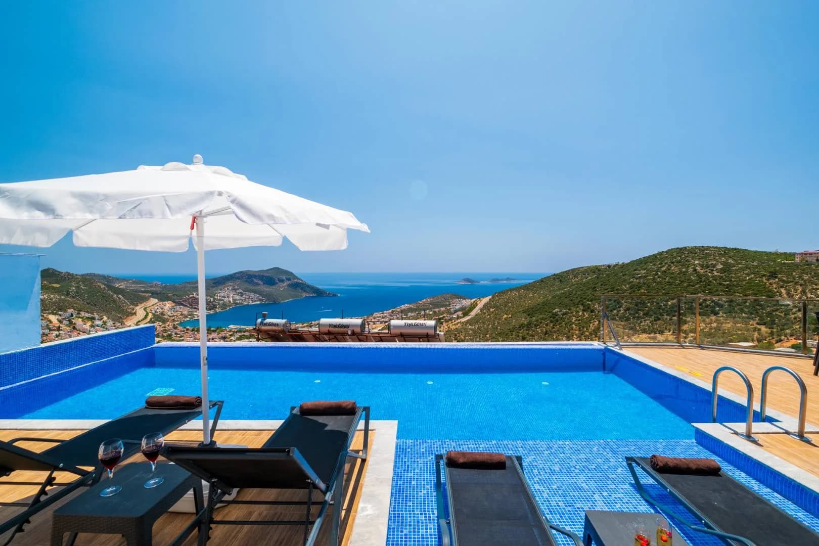 Kaş İslamlar'da Deniz Manzaralı, Özel Havuzlu, Modern Villa görsel 2