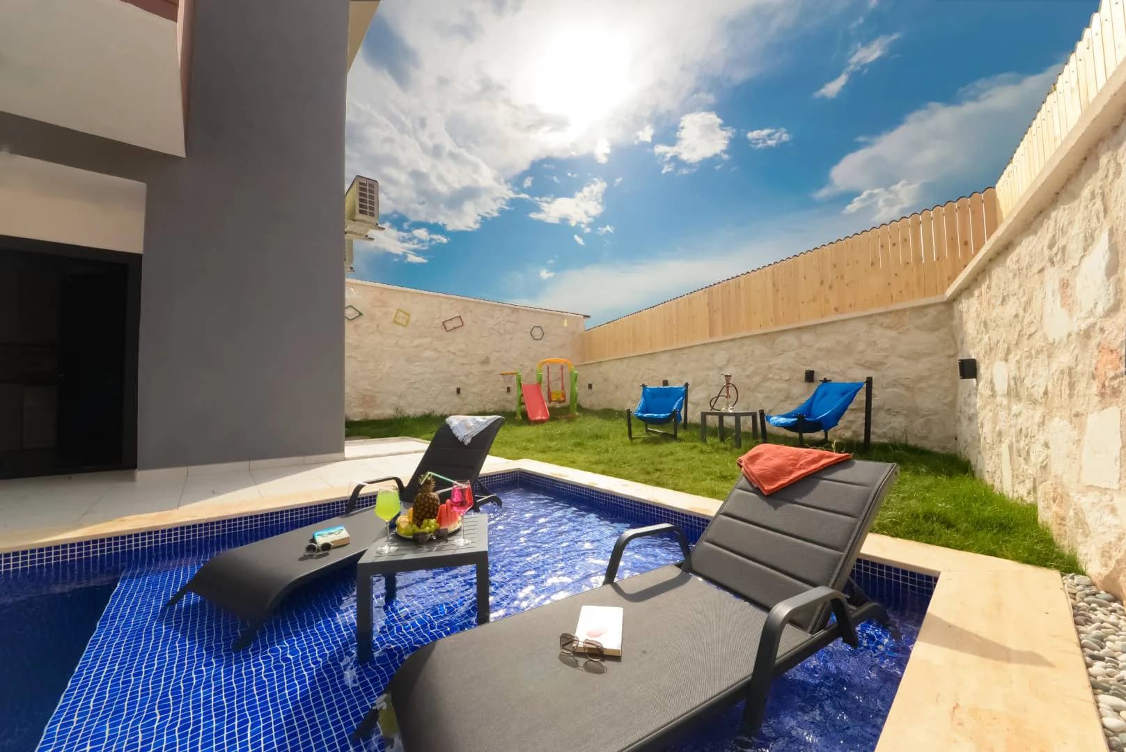 Kaş Ağullu'da Çocuk Oyun Alanlı, Özel Havuzlu, Konforlu Villa görsel 3