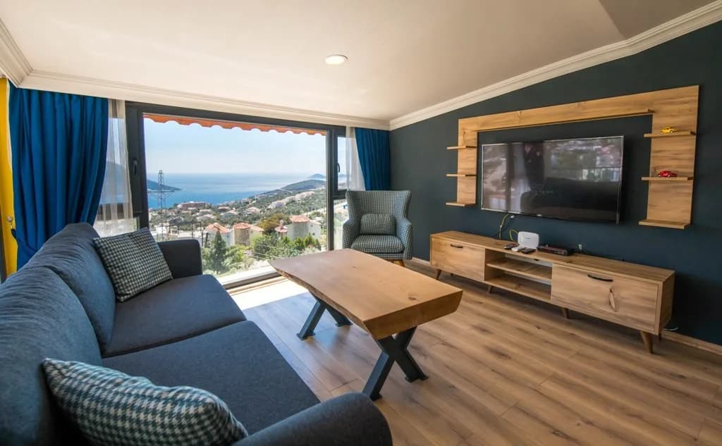 Kaş Kalkan'da Deniz Manzaralı, Jakuzili, Lüks Daire görsel 2