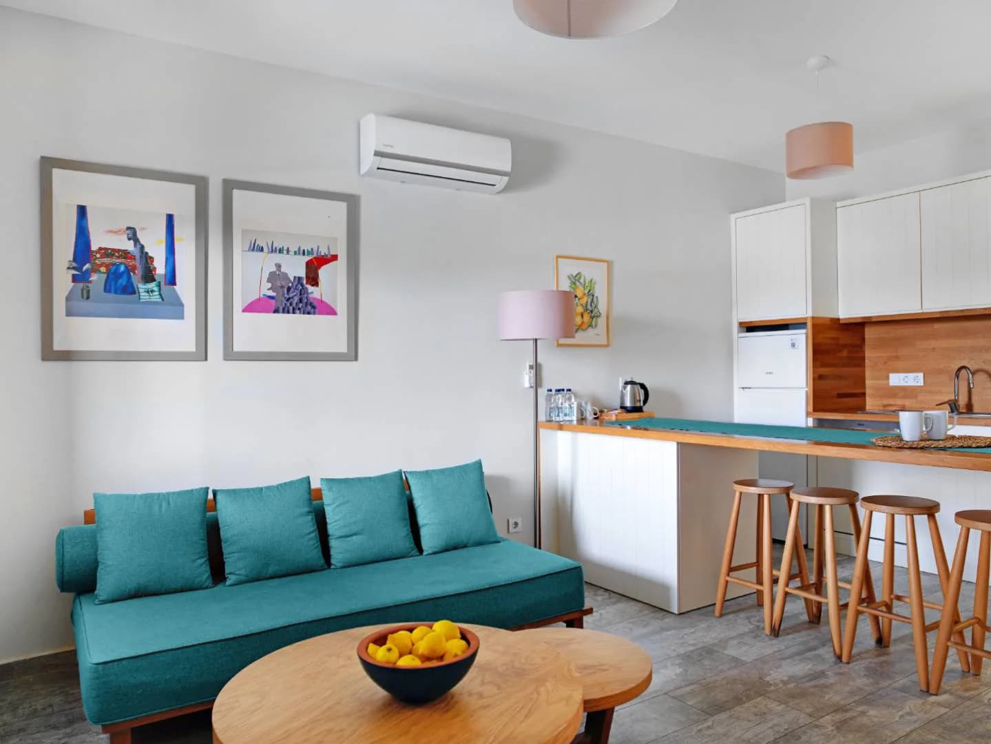 Bodrum Bitez'de Site İçerisinde, Ortak Havuzlu, Lüks 1+1 Suit Daire görsel 2