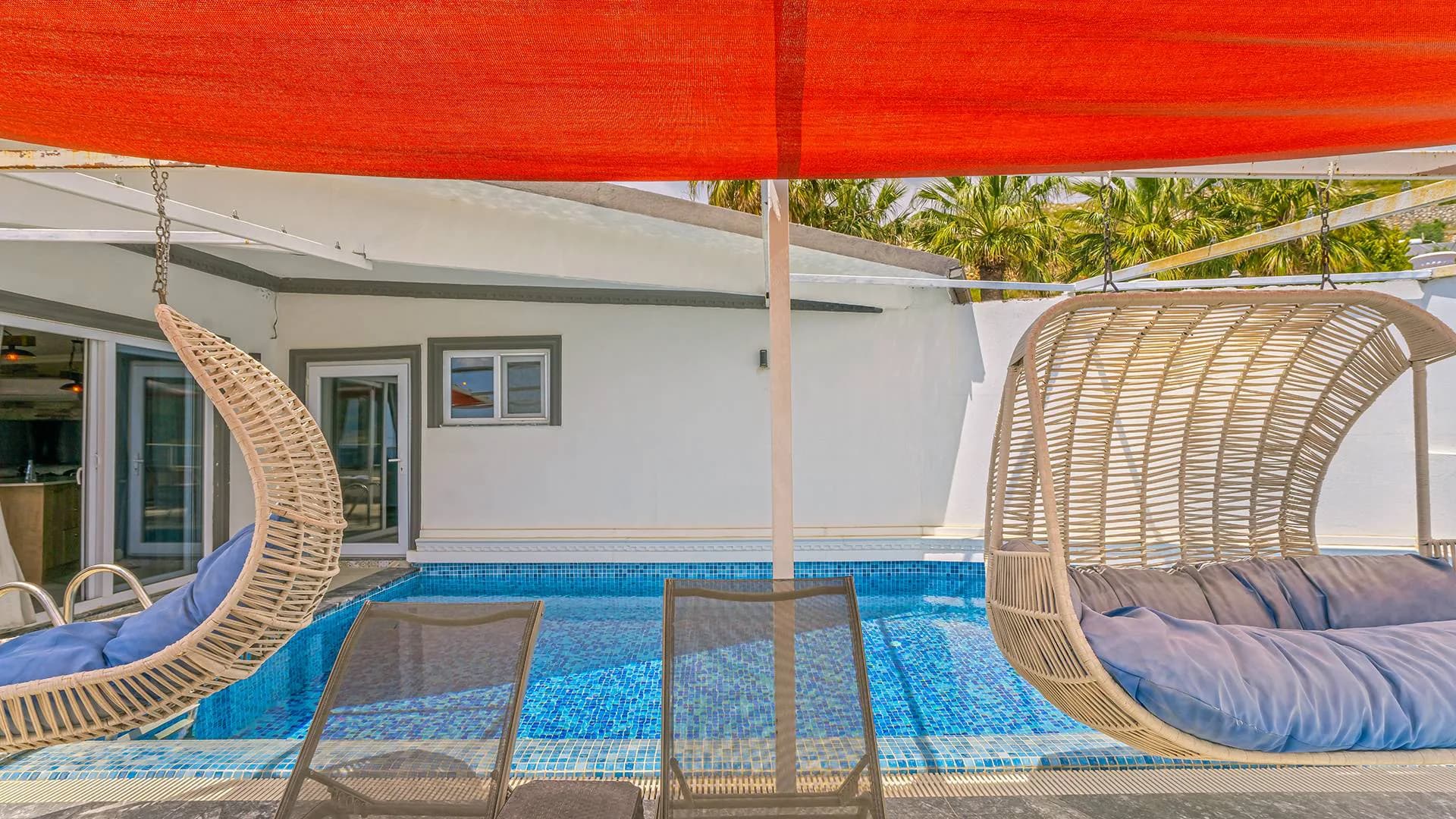 Kaş İslamlar'da Doğa Manzaralı, Özel Havuzlu, 4 Kişilik, Tatil Villası görsel 3