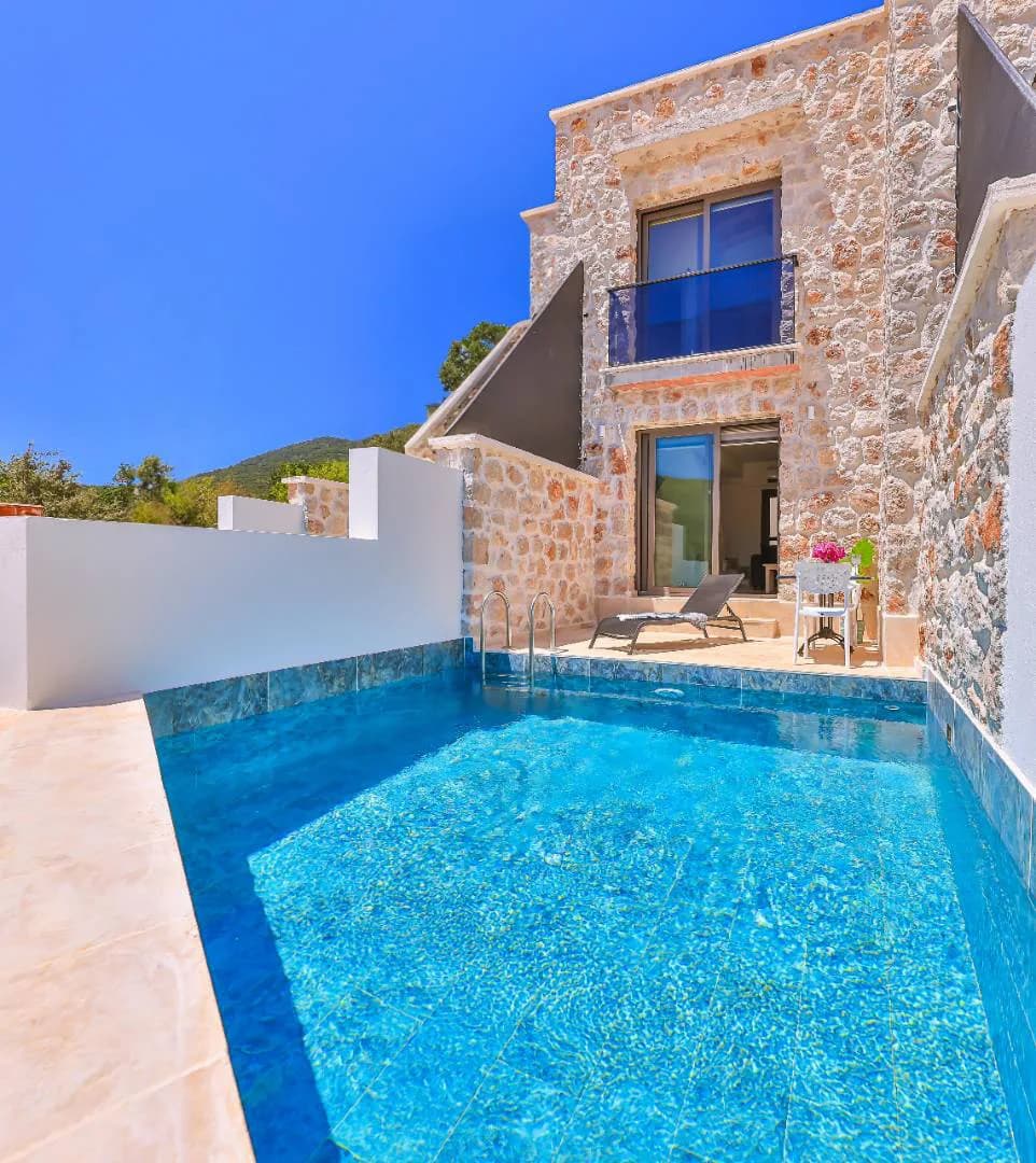 Kaş Çukurbağ'da Otantik Mimarili, Özel Havuzlu, Kiralık Villa görsel 2