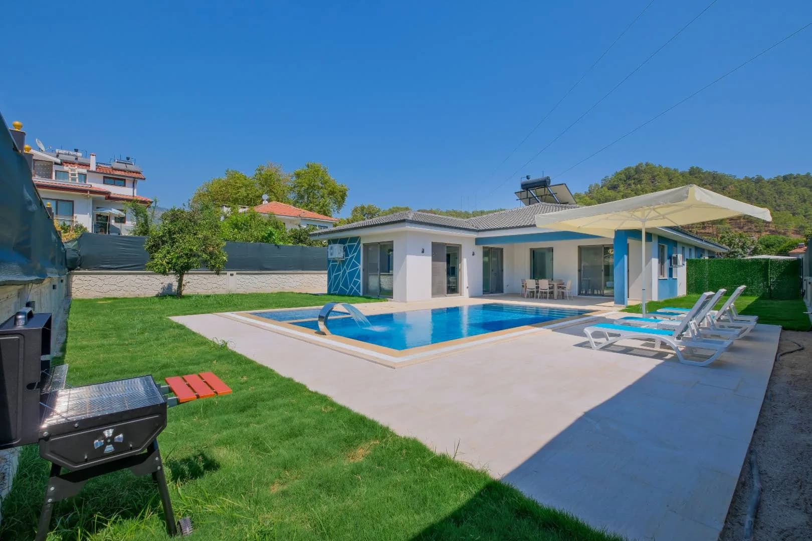 Fethiye İnlice'de Sakin Konumda, Özel Havuzlu, İkiz Villa görsel 2