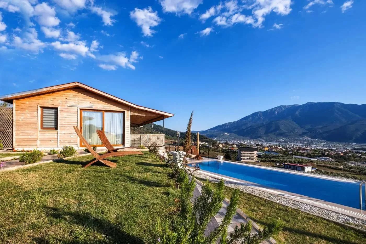 Fethiye Karaçulha’da Deniz Manzaralı, Özel Havuzlu, Kiralık Villa görsel 2