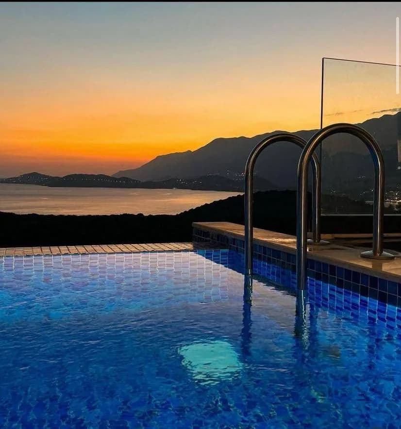 Kaş Andifli'de Muhteşem Deniz Manzaralı, Özel Havuzlu, Kiralık Villa görsel 2