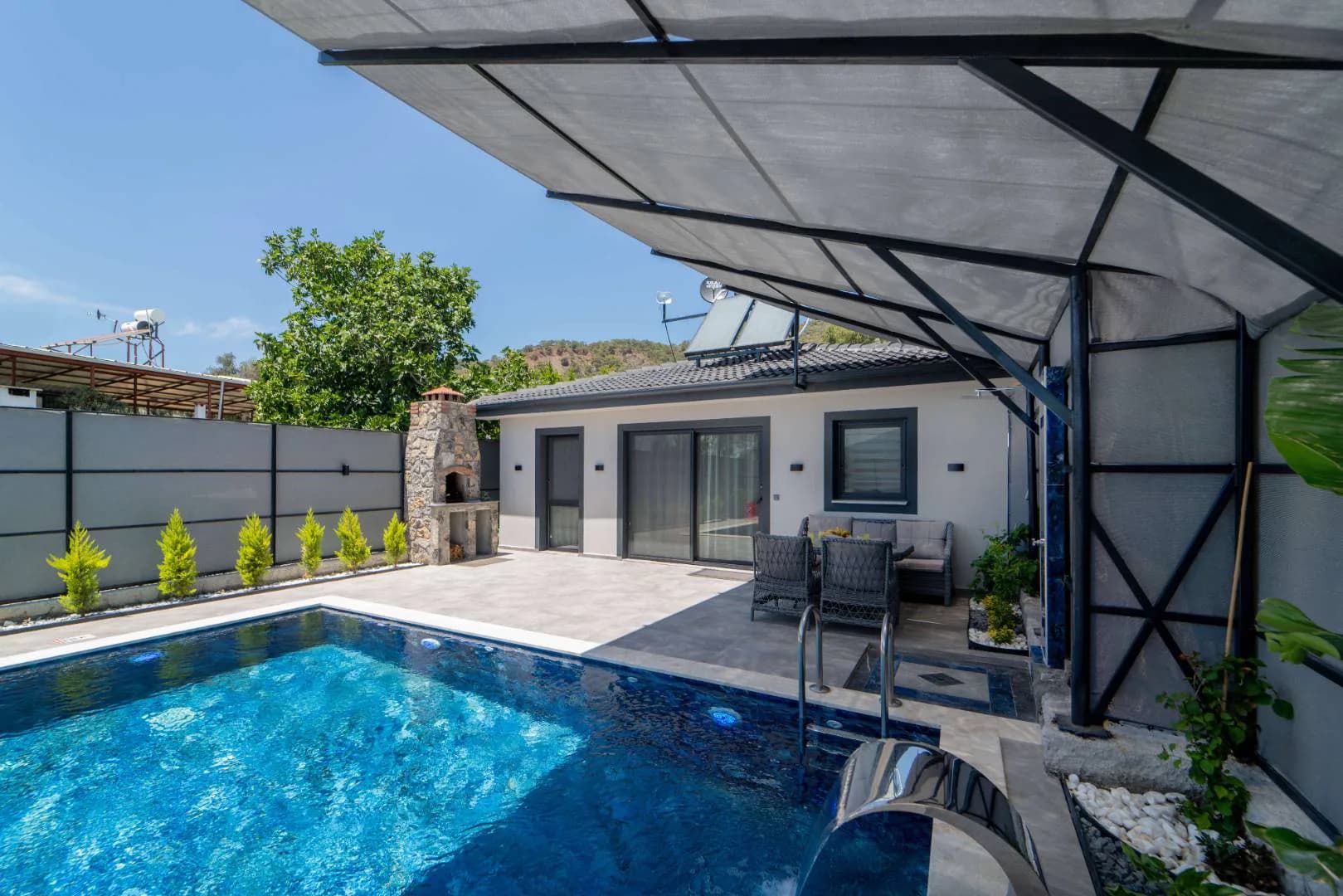 Fethiye Eldirek'te Merkezi konumda, Özel Havuzlu, Modern Villa görsel 2