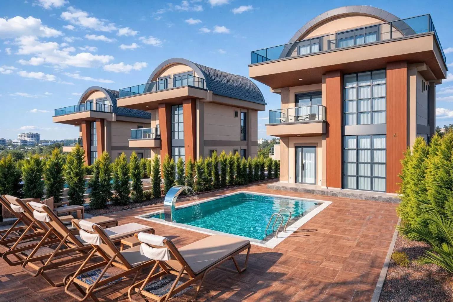 Alanya Payallar'da Merkezi Konumda, Isıtmalı Havuzlu, Modern Villa görsel 2
