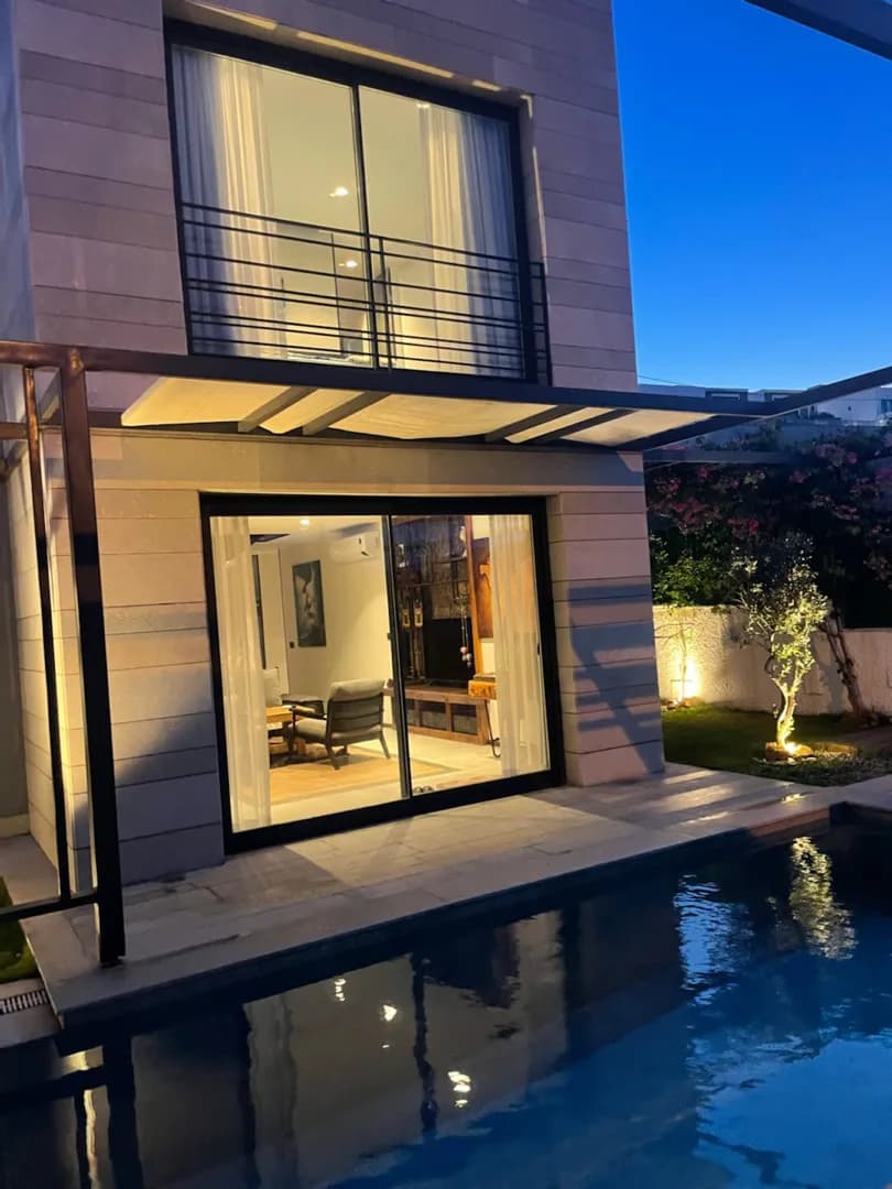 Muğla Bodrum'da Eşsiz Deniz Manzaralı, Özel Havuzlu, Modern Villa görsel 2