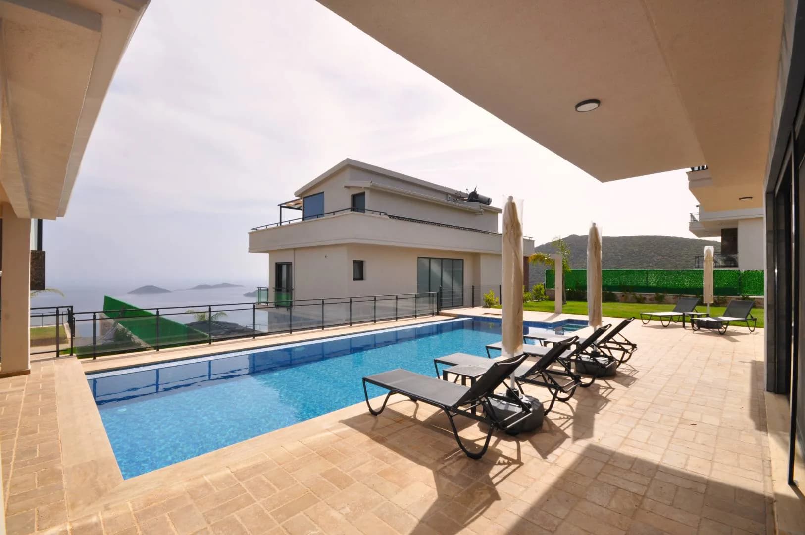 Kaş Kalkan'da Etkileyici Deniz Manzaralı, Özel Havuzlu, Kiralık Villa görsel 3