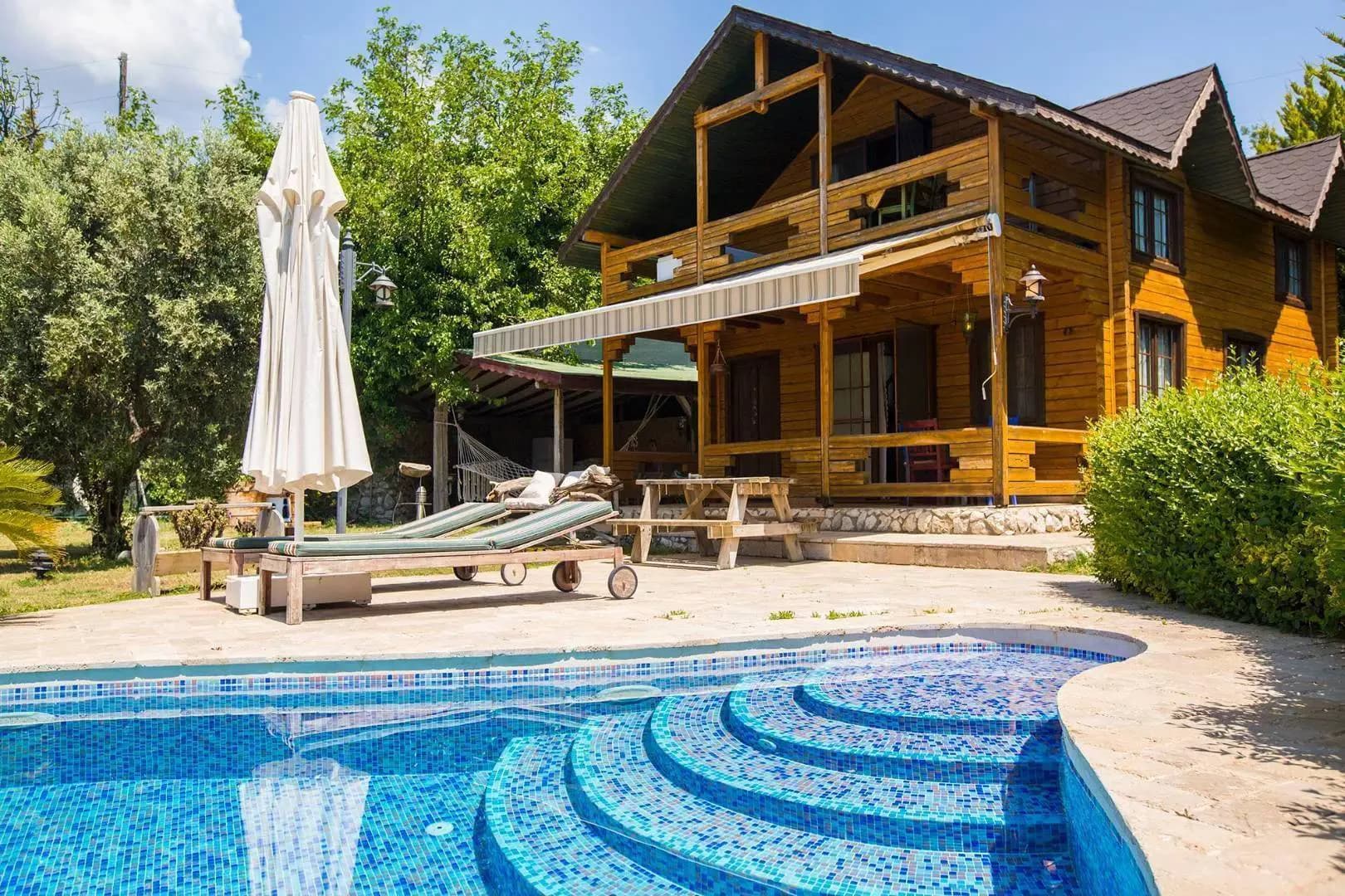 Kaş İslamlar'da Eşsiz Manzaralı, Özel Havuzlu, Jakuzili, Kiralık Villa görsel 2