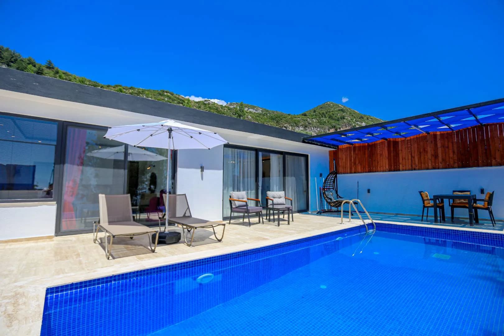 Kaş İslamlar'da Doğa Manzaralı, Özel Havuzlu, Jakuzili, Kiralık Villa görsel 3