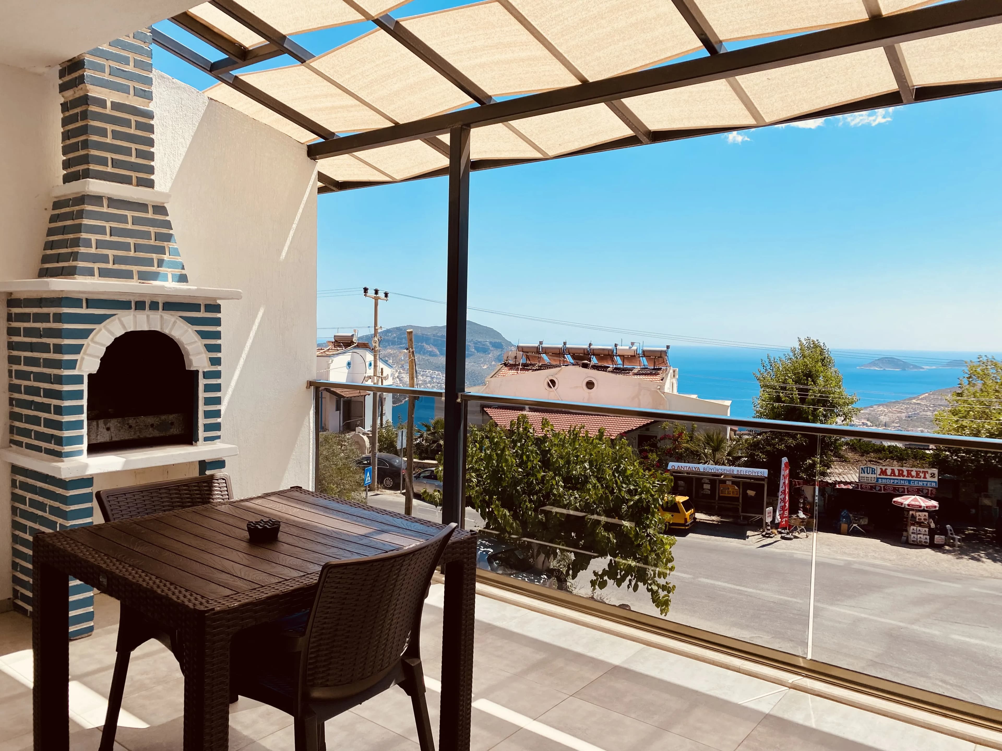 Kaş Kördere'de Merkezi Konumda, Deniz Manzaralı, Balayı Evi görsel 2