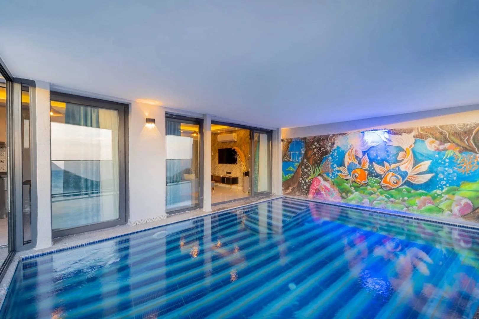 Fethiye Karaağaç'ta Deniz Manzaralı, Özel Havuzlu, 3+1 Kiralık Villa görsel 3