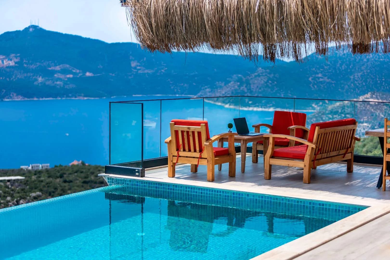Kaş Bezirgan'da Deniz Manzaralı, Özel Havuzlu, Balayı Villası görsel 2