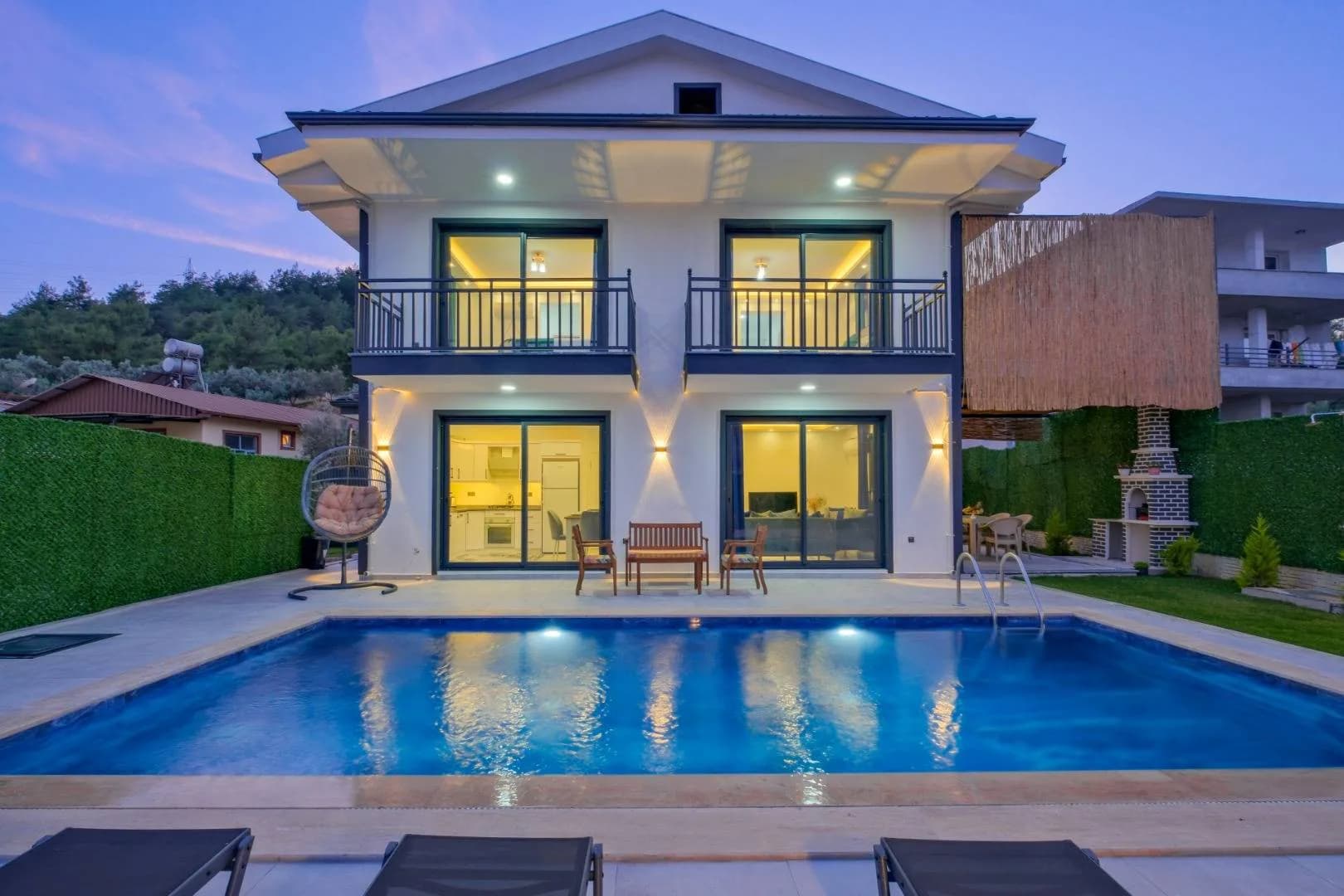 Fethiye Karagedik'te Doğa İçerisinde, Özel Havuzlu, Modern Villa görsel 2
