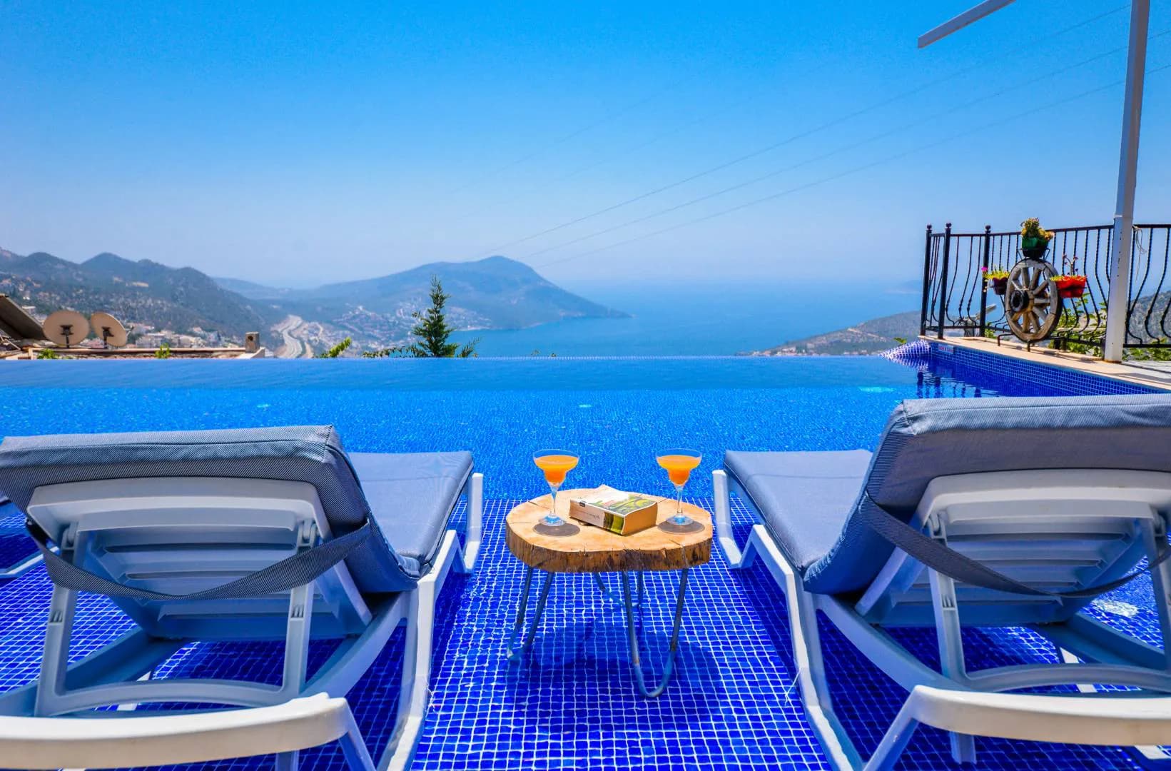 Kalkan Akbel'de Enfes Deniz Manzaralı, Sonsuzluk Havuzlu, 5+1 Villa görsel 2