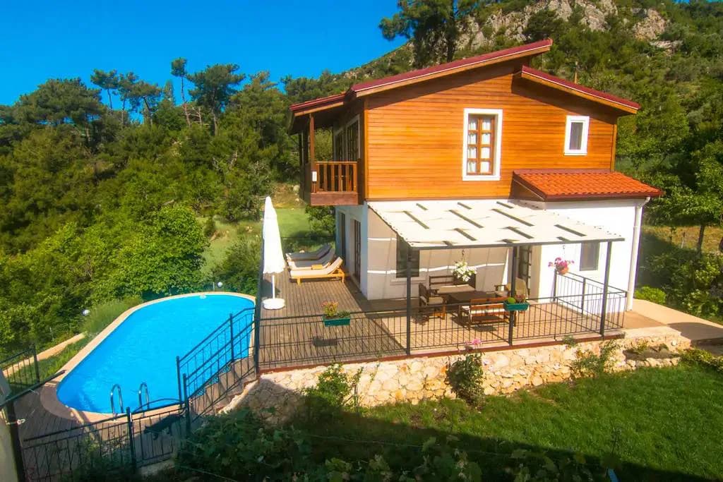 Kaş İslamlar'da Doğa İçerisinde, Özel Havuzlu, 6 Kişilik Villa görsel 3