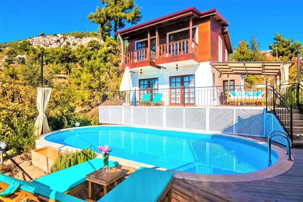 Kaş İslamlar'da Doğa İçerisinde, Özel Havuzlu, 6 Kişilik Villa görsel 2