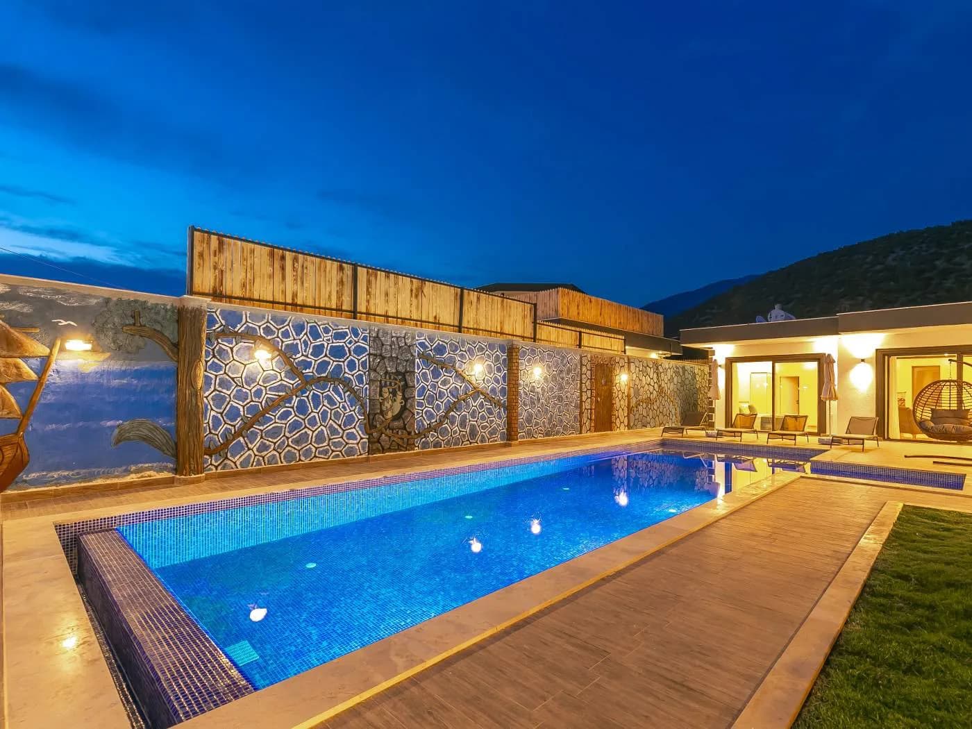 Kaş Çavdır'da Yeşillikler İçerisinde, Özel Havuzlu, Konforlu Villa görsel 3