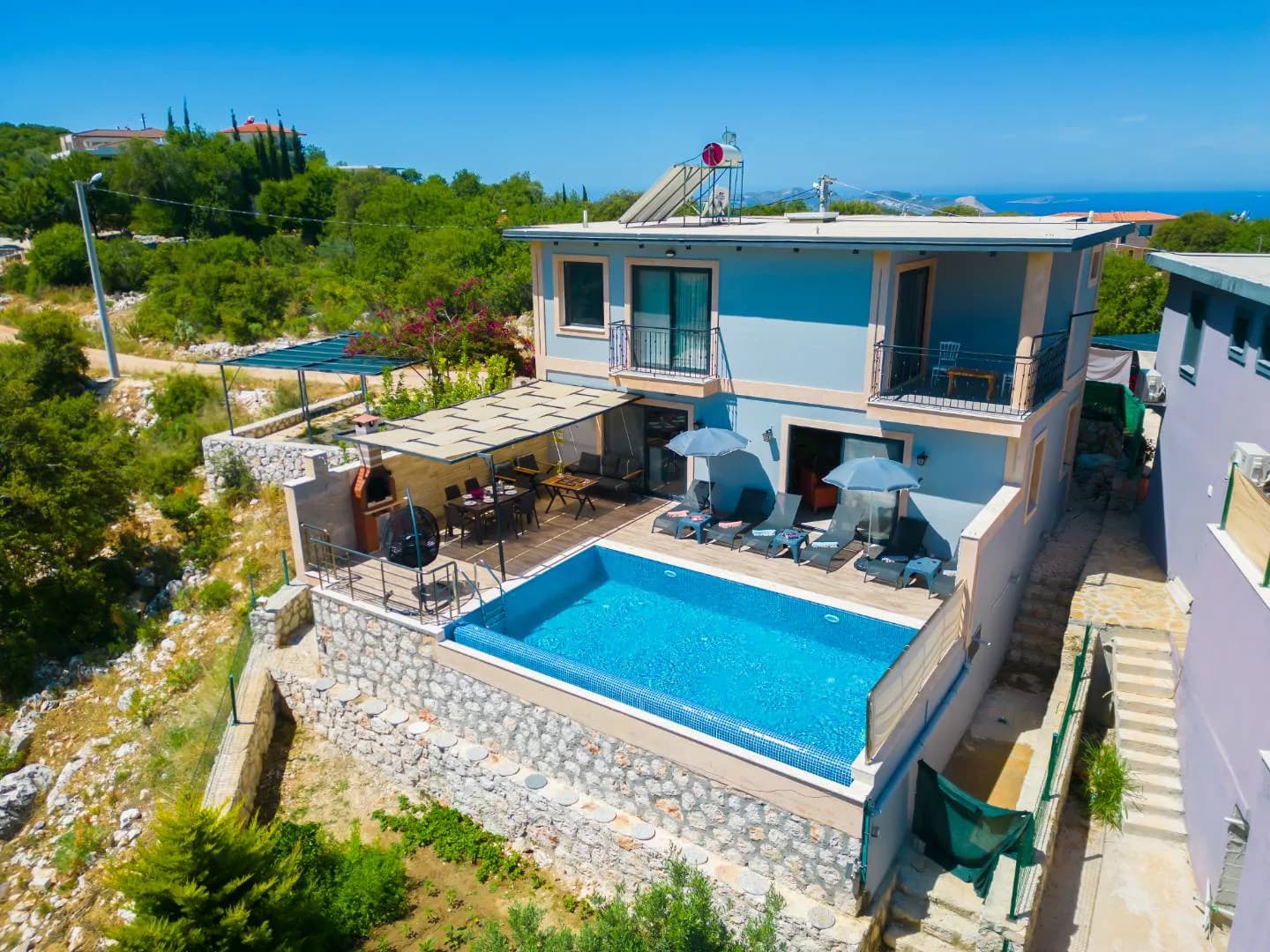 Kaş Bayındır'da Geniş Ailelere Uygun, Özel Havuzlu, 8 Kişilik Villa görsel 2