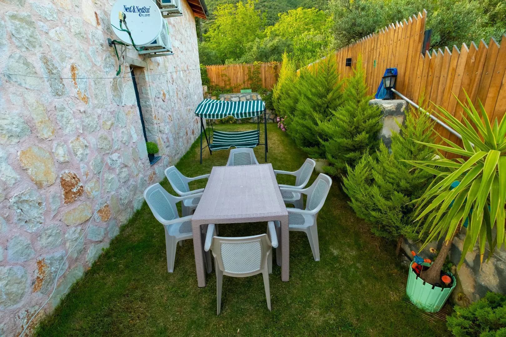 Kaş Sarıbelen'de Huzurlu Doğada, Özel Havuzlu, Jakuzili, Taş Villa görsel 3