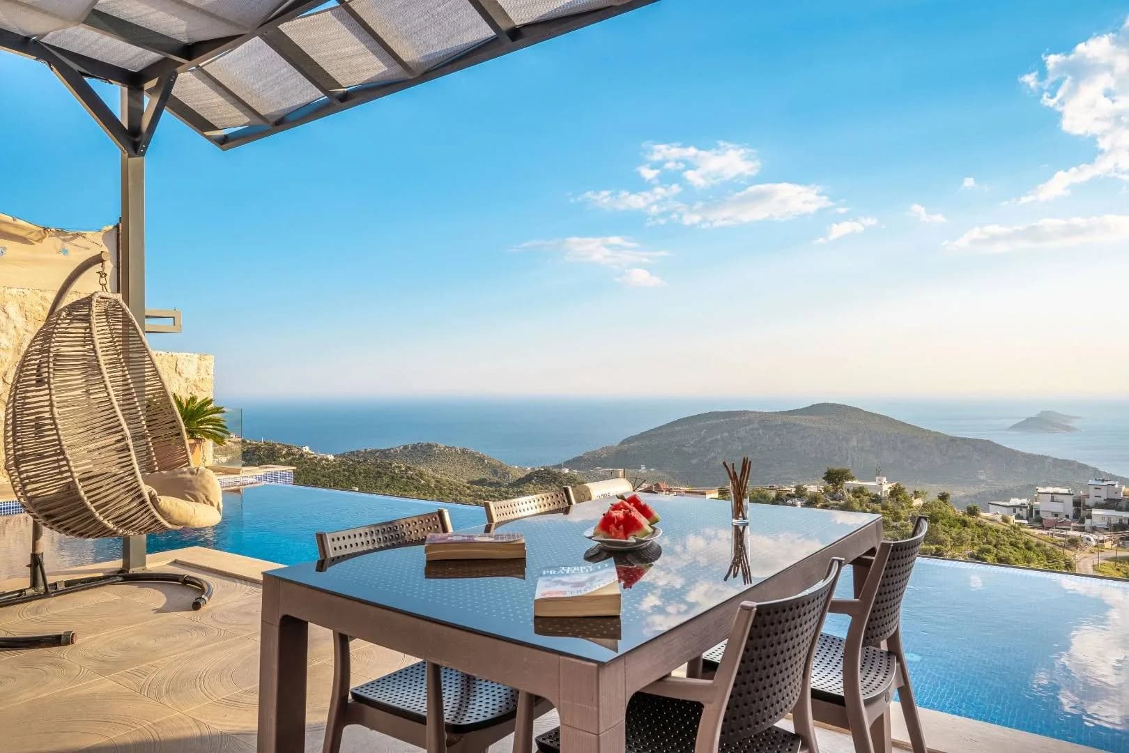 Kaş Bezirgan'da Muhteşem Manzaralı, Özel Havuzlu, Konforlu Villa görsel 3