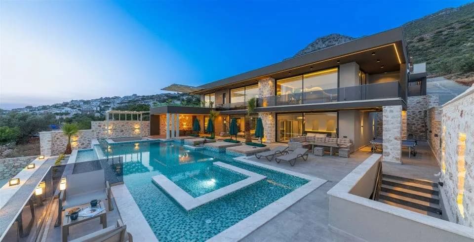 Kalkan Kördere'de Kalabalık Ailelere Uygun, Özel Havuzlu, Lüks Villa görsel 3