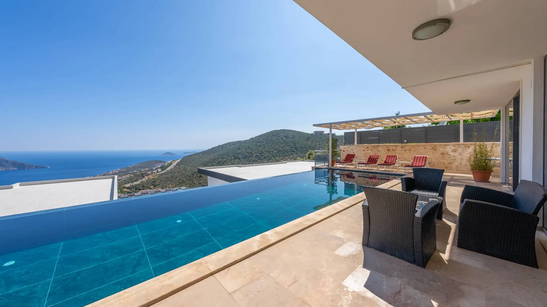 Kaş İslamlar'da Muhteşem Manzaralı, Özel Havuzlu, Lüks Villa görsel 3