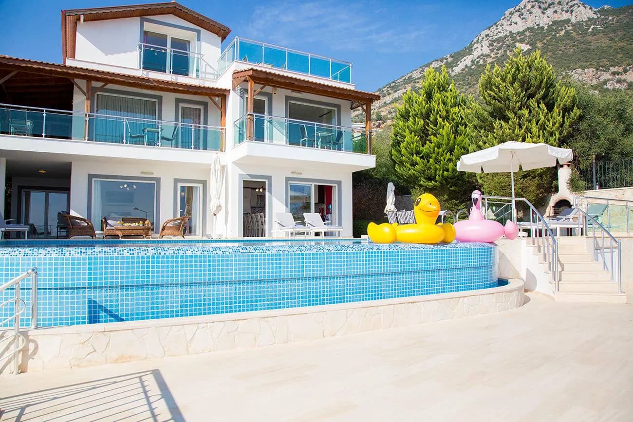 Kaş Kalkan'da Deniz Manzaralı, Özel Havuzlu, 5+1 Villa görsel 2