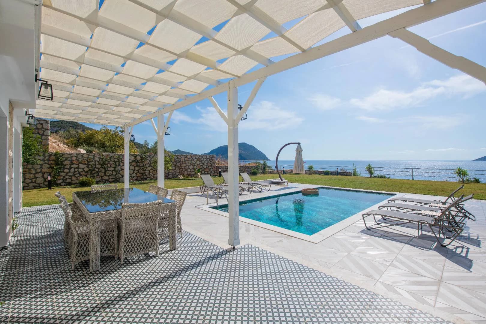 Kaş Kalkan'da Denize Sıfır, Özel Havuzlu, Bahçeli Kiralık Villa görsel 2