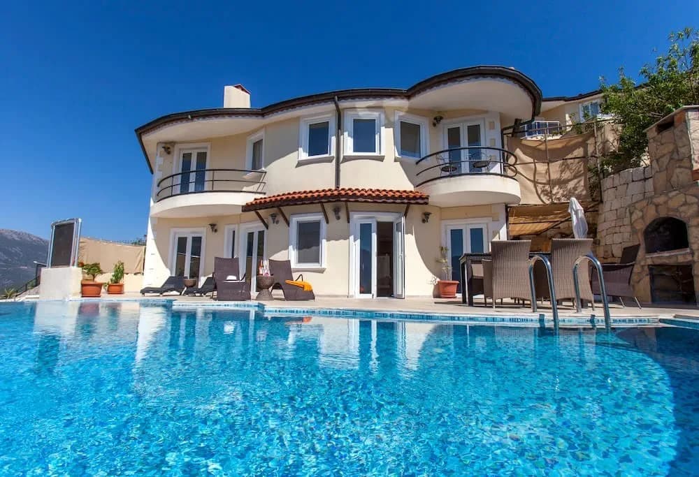 Kaş Andifli'de Deniz Manzaralı, Özel Havuzlu, 6 Kişilik Kiralık Villa görsel 2