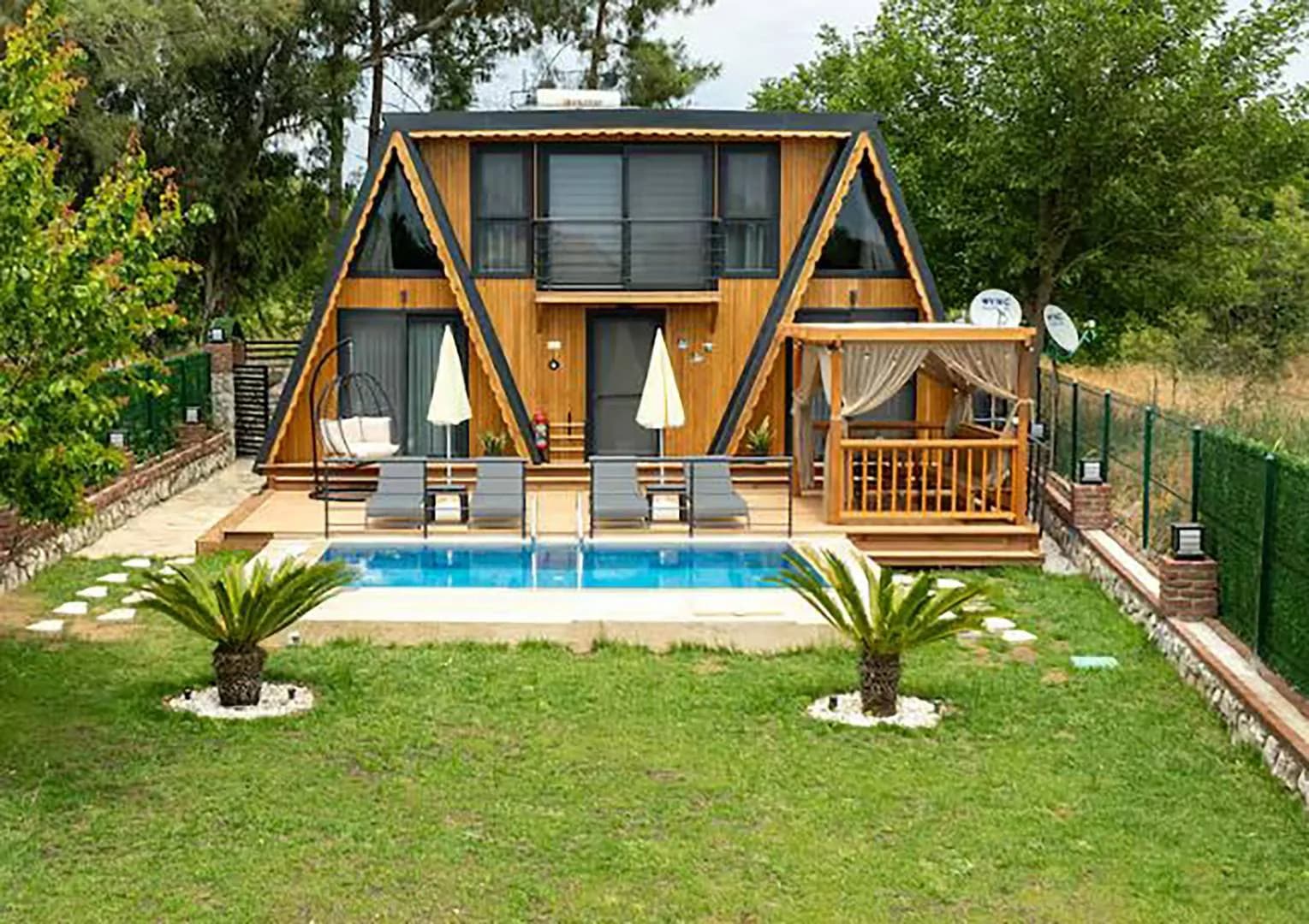 Marmaris Hisarönü'nde Doğa İle İç İçe, Özel Havuzlu, 3+1 Bungalov görsel 2
