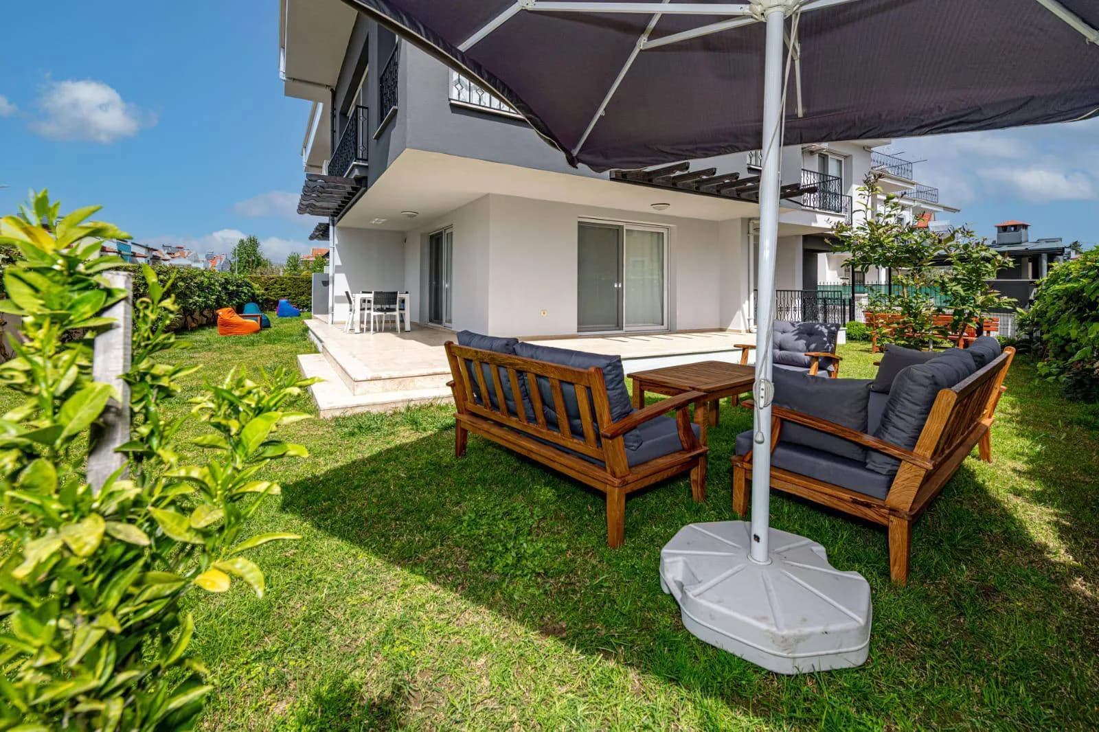 Fethiye Akarca'da Muhteşem Doğada, Ortak Havuzlu, Modern Apart görsel 3