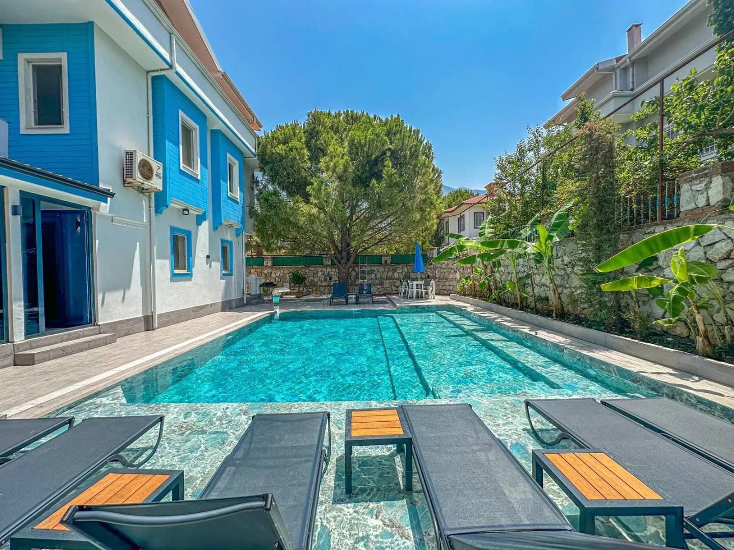 Fethiye Ölüdeniz'de Yemyeşil Doğada, Açık ve Kapalı Havuzlu, Kiralık Villa görsel 2