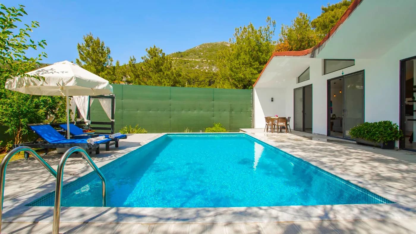 Kaş İslamlar'da Doğa İçerisinde, Özel Havuzlu, Romantik Villa görsel 2