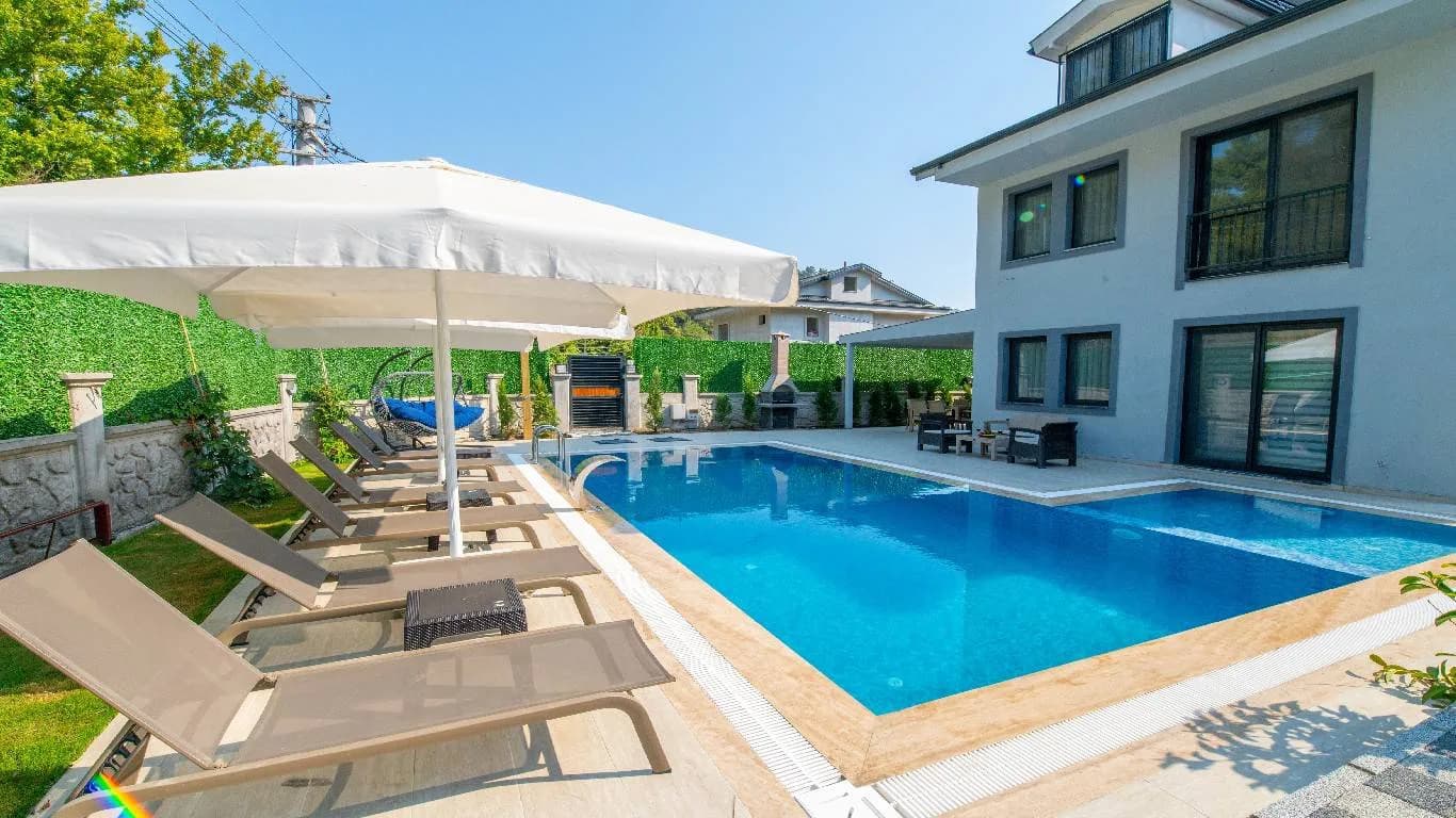 Fethiye İnlice'de Kalabalık Ailelere Uygun, Özel Havuzlu, 6+1 Villa görsel 3